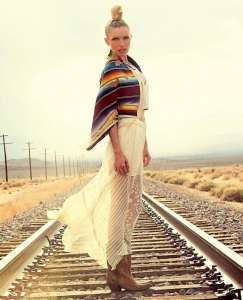 Ultimate Graveyard Mojave Desert - NY Post Fashion Photoshoot - Train Tracks