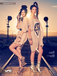 Ultimate Graveyard Mojave Desert Shoot Location - with Kendall Jenner & Kylie Jenner Fashion Photoshoot by Nick Saglimbeni for WMB 3D Magazine on railroad train tracks