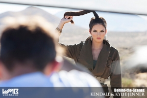 Ultimate Graveyard Mojave Desert Shoot Location - BTS with Kendall Jenner Fashion Photoshoot by Nick Saglimbeni for WMB 3D Magazine with desert landscape