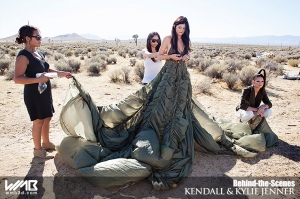 Ultimate Graveyard Mojave Desert Shoot Location - BTS with Kendall Jenner & Kylie Jenner Fashion Photoshoot by Nick Saglimbeni for WMB 3D Magazine - Monica Rose Styling