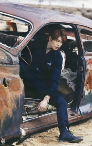 Ultimate Graveyard Mojave Desert Shoot Location - Kim Woo Bin Fashion Photoshoot for W Korea Magazine - Post-Apocalyptic Car