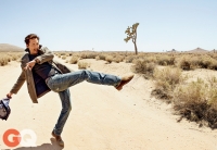 Ultimate Graveyad Mojave Desert Photography & Film Location - Matthew McConaughey Fashion Photoshoot for GQ Magazine Cover - Long Desert Dirt Road