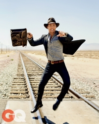 Ultimate Graveyad Mojave Desert Photography & Film Location - Matthew McConaughey Fashion Photoshoot for GQ Magazine Cover - Railroad Train Tracks