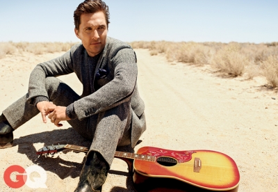 Ultimate Graveyad Mojave Desert Photography & Film Location - Matthew McConaughey Fashion Photoshoot for GQ Magazine Cover - Desert Dirt Road & Guitar