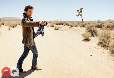 Ultimate Graveyad Mojave Desert Photography & Film Location - Matthew McConaughey Fashion Photoshoot for GQ Magazine Cover - Desert Dirt Road & Joshua Trees