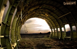 Ultimate Graveyard Mojave California Desert Film Location gutted plane shell