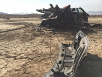 UltimateGraveyard Mojave Desert Film Location - LootCrate & RocketJump Car Explosion Aftermath