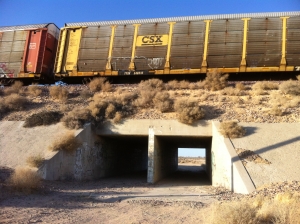 UltimateGraveyard Mojave Desert Filming & Photography Location - Cement Underpass & Railroad Trains