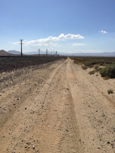 UltimateGraveyard Mojave Desert Filming & Photography Location - Long Dirt Road parallel to Train Tracks