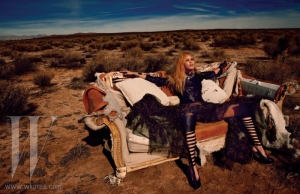 Ultimate Graveyard Mojave Desert Shoot Location - Fashion Photoshoot for W Korea Magazine March 2013 - Ripped Couch