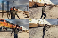 Ultimate Graveyard Mojave Desert Shoot Location - Kim Woo Bin Fashion Photoshoot for W Korea Magazine - Railroad Trains