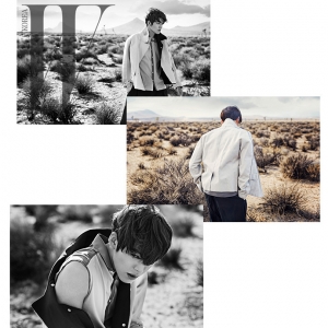 Ultimate Graveyard Mojave Desert Shoot Location - Kim Woo Bin Fashion Photoshoot for W Korea Magazine - Ripped Couch