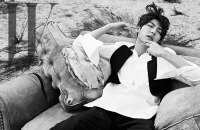 Ultimate Graveyard Mojave Desert Shoot Location - Kim Woo Bin Fashion Photoshoot for W Korea Magazine - Ripped Couch