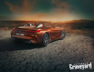 UltimateGraveyard: BMW Z4 Concept Car Back Angle - Cracked Earth - Photo by Agnieszka Doroszewicz