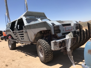 The post-apocalytpic cars of The Game "Westside" music video shoot at UltimateGraveyard.com Mojave Desert Film Location