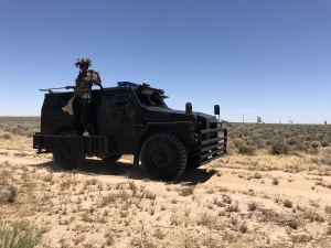 The post-apocalytpic cars of The Game "Westside" music video shoot at UltimateGraveyard.com Mojave Desert Film Location