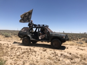 The post-apocalytpic cars of The Game "Westside" music video shoot at UltimateGraveyard.com Mojave Desert Film Location