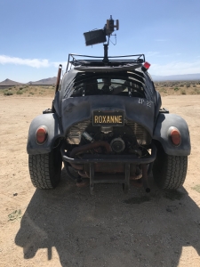 The post-apocalytpic cars of The Game "Westside" music video shoot at UltimateGraveyard.com Mojave Desert Film Location