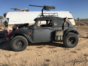 The post-apocalytpic cars of The Game "Westside" music video shoot at UltimateGraveyard.com Mojave Desert Film Location